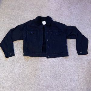 Black jean jacket, size small, brand-tgla.